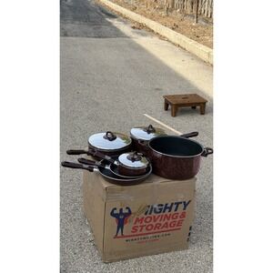 T-fal Armal Cookware Set Pots Pans Lids Burgundy